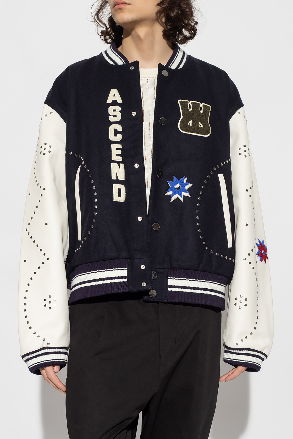 Navy blue 'Ascend' bomber jacket Wales Bonner - Vitkac Canada